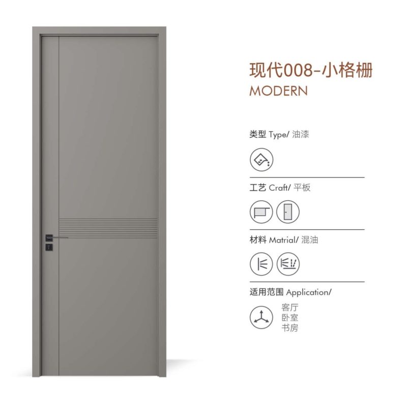 Modern small grille interior door